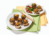 Mushroom Greens [Spinach stuffed button mushrooms]