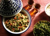 Bulgur Pilaf With Mushrooms and Cherry Tomatoes Medley